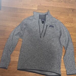 Patagonia Gray and White Men's Quarter-Zip
